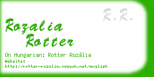 rozalia rotter business card